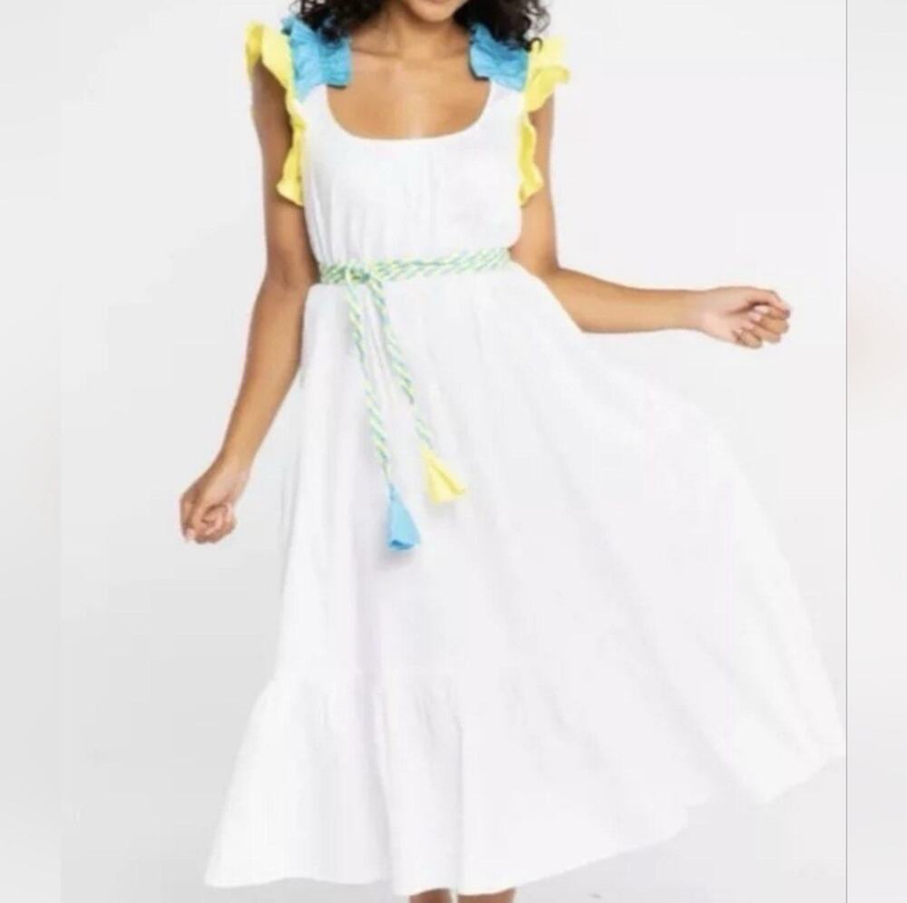 Alden Adair Lilah Sundress Dress - White Small NWT